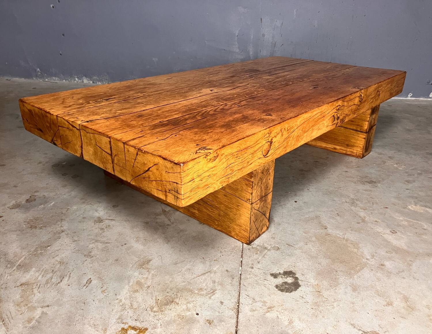 Brutalist Japandi Wabi Sabi coffee table