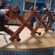 Vintage accordion coat rack
