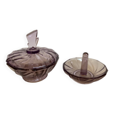 Art Deco Purple Jewelry Box and Ring Sizer