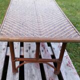 Rattan folding coffee table