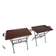 Pair of folding serving tables Grange in wood and wrought iron
