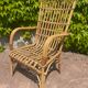 Series of 4 rattan armchairs from the 70s from the Netherlands