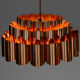 Copper pendant light by Werner Schou for Coronell Electro, Denmark 1960s
