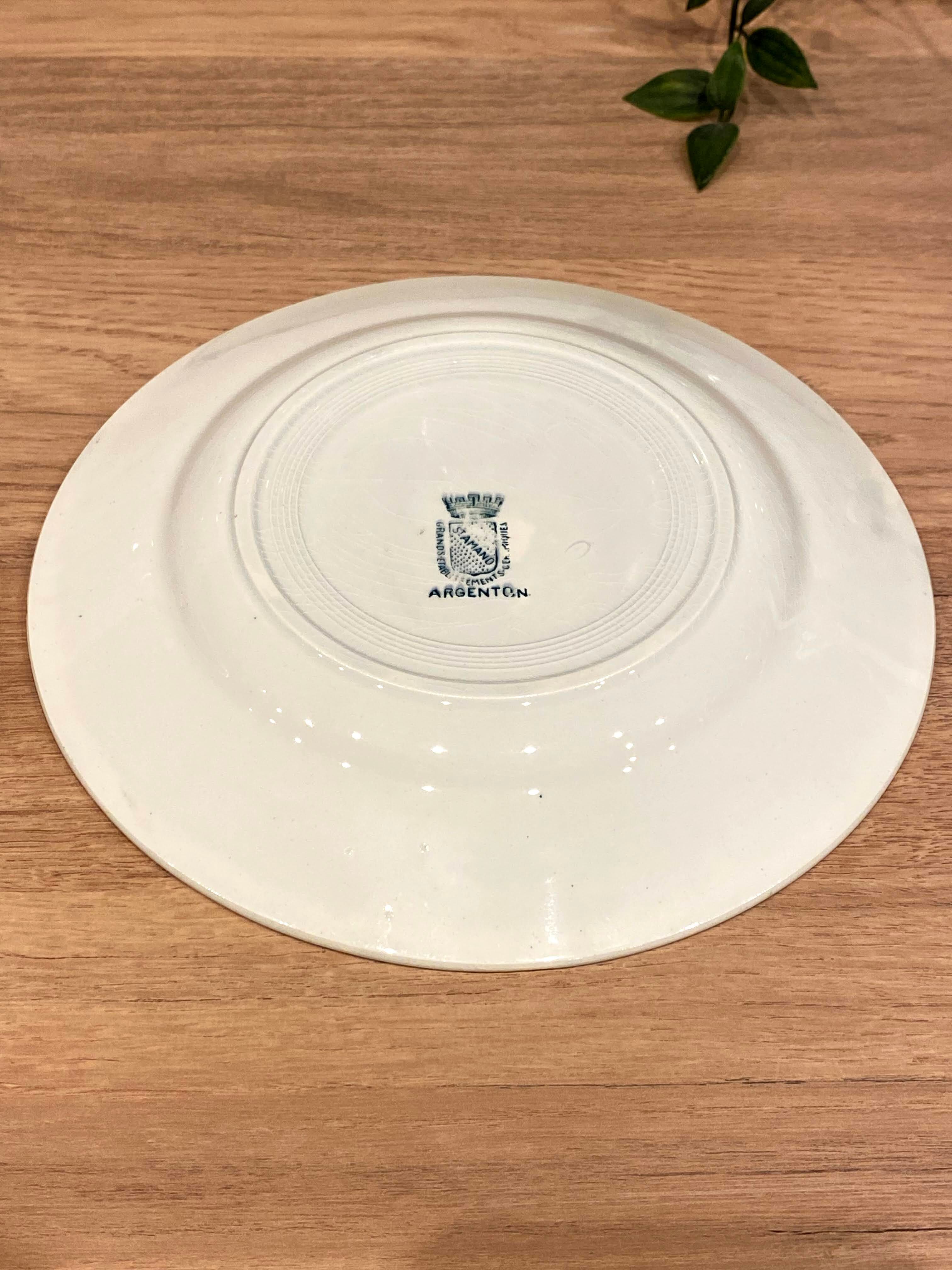 Paire d'assiettes Saint Amand collection Argenton