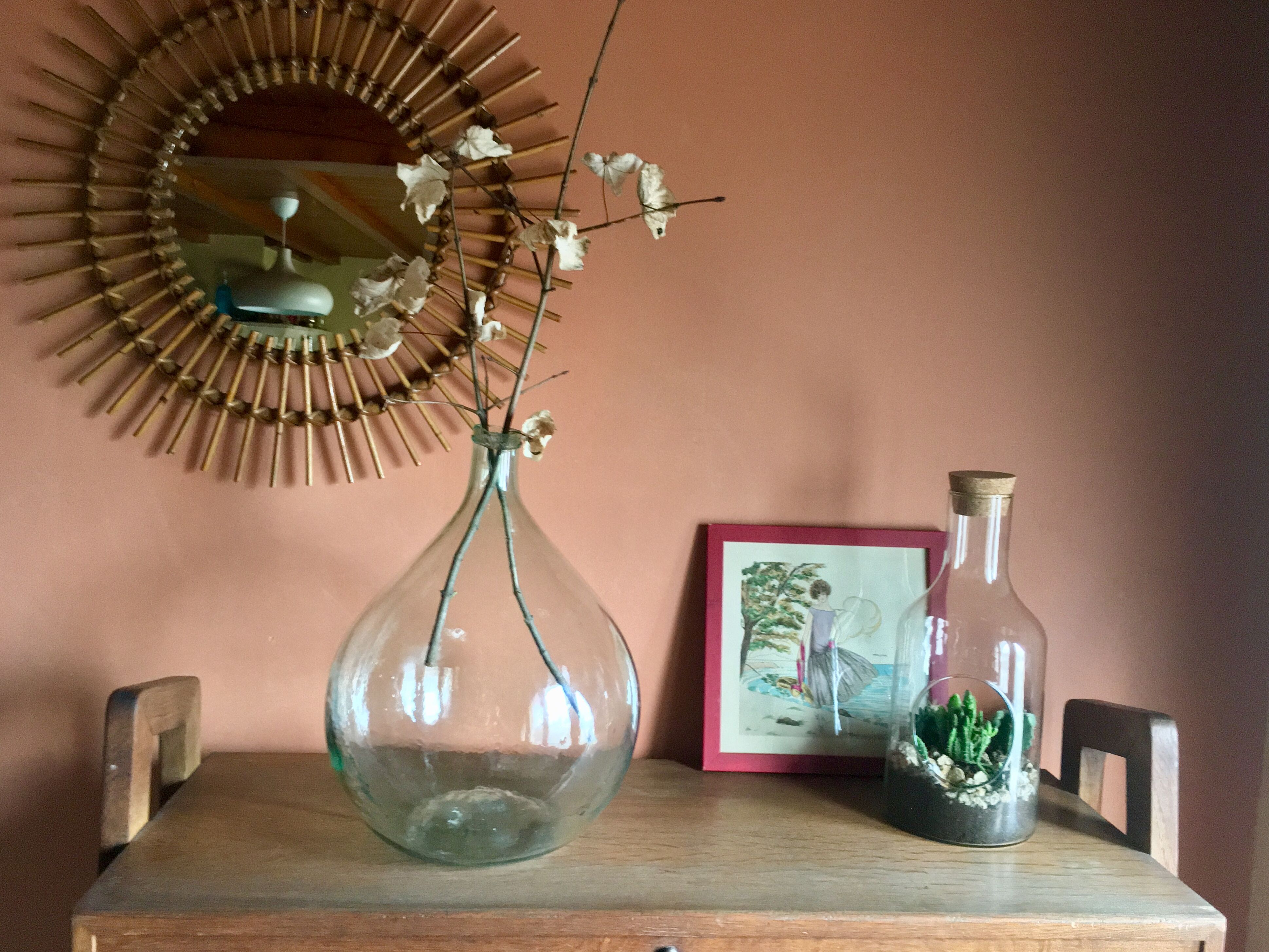 Demijohn 19th 12-litre transparent blue