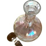 Round iridescent glass carafe, 20th century