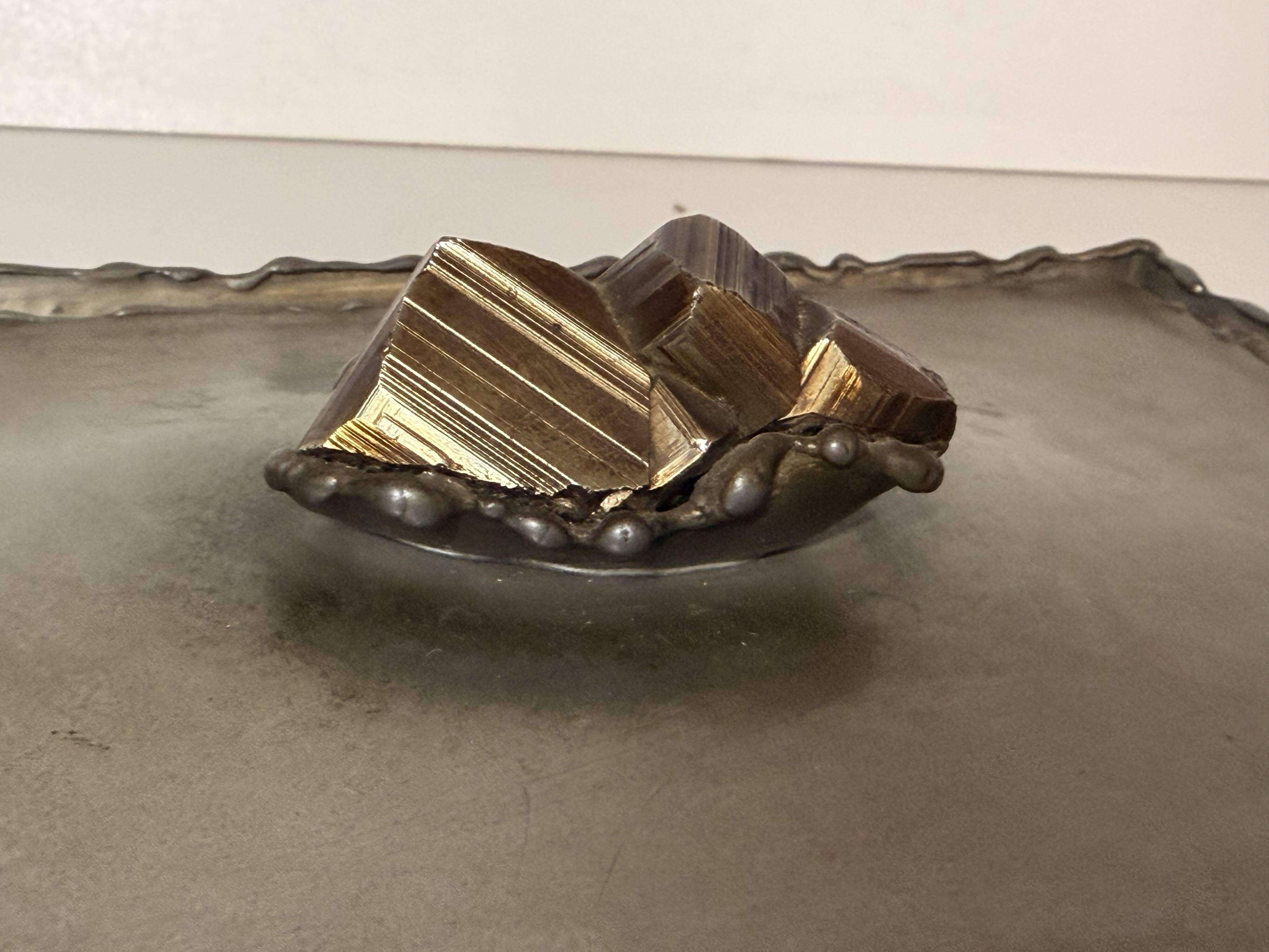 Vintage Handmade Rectangular Pewter Box by Attilio Nani, Italy