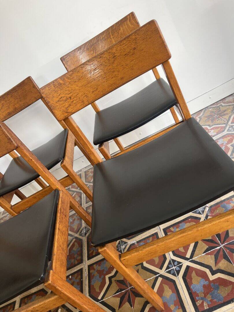 'Abstracta' set of 6 dining chairs – Jos De Mey for Van den Berghe – Pauvers