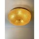 Murano glass ceiling light "Budino" in vintage Venetian amber graniglia