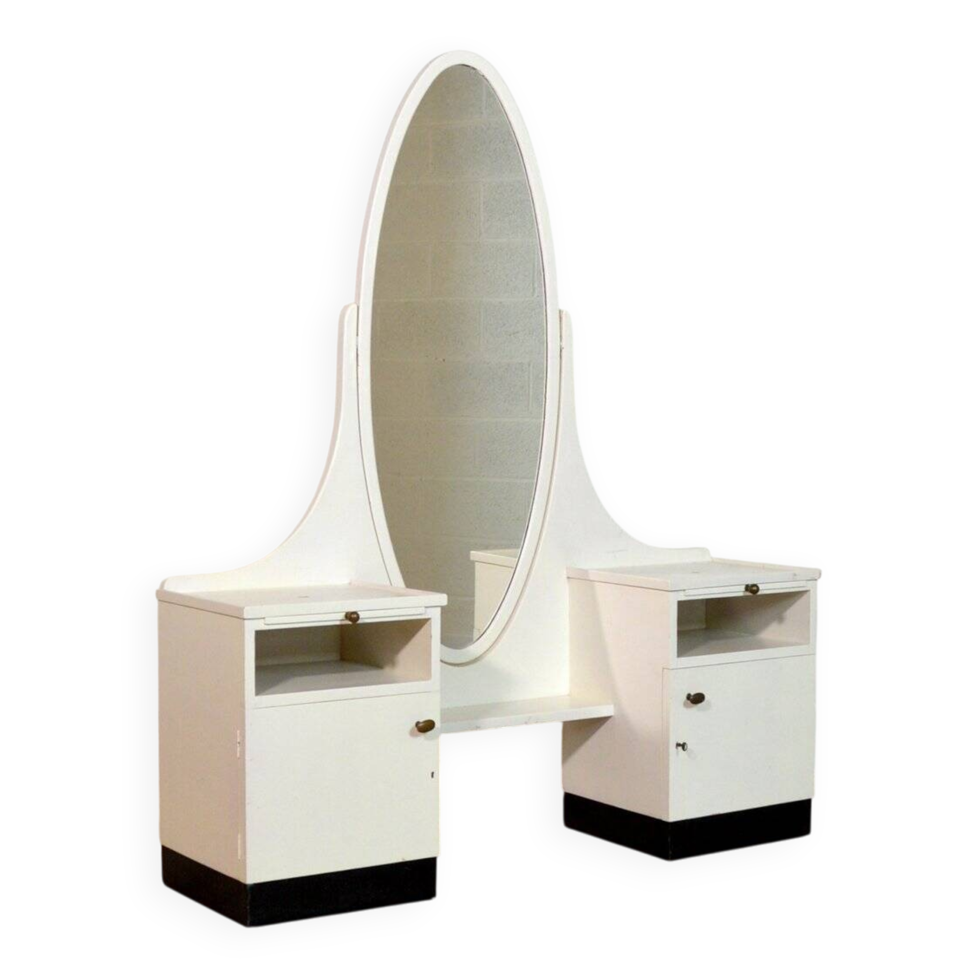 Dressing table / Vintage 1950s wooden entrance furniture