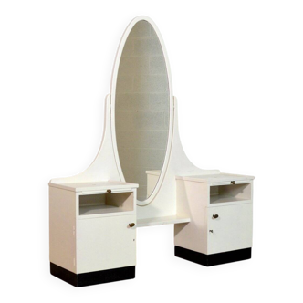 Coiffeuse / Meuble d'entrée en bois vintage 1950