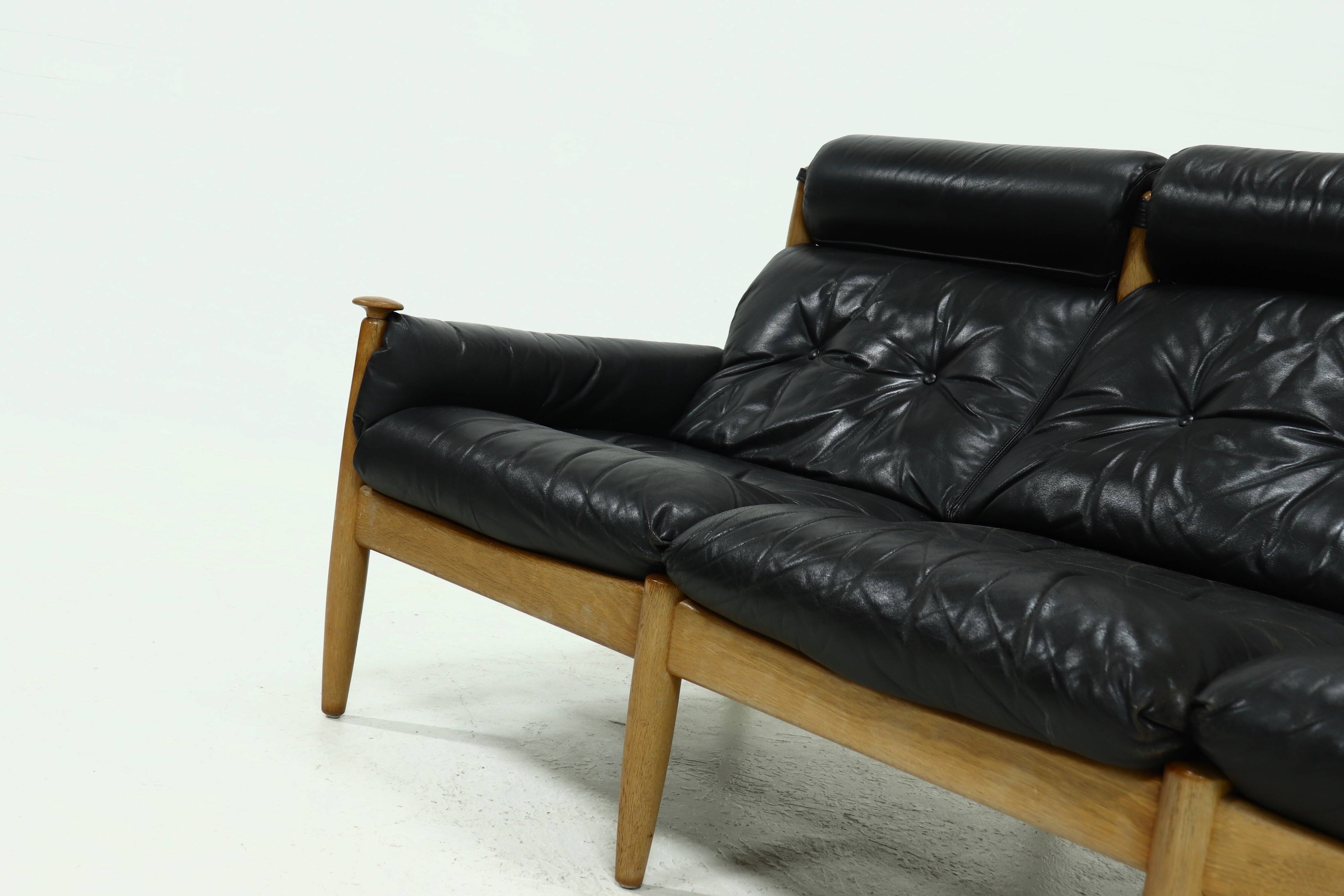 Scandinavian Three Seater Sofa by Eric Merthen for Ire Möbler 1960s