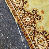 Persian wool rug in mustard velvet 250x350cm