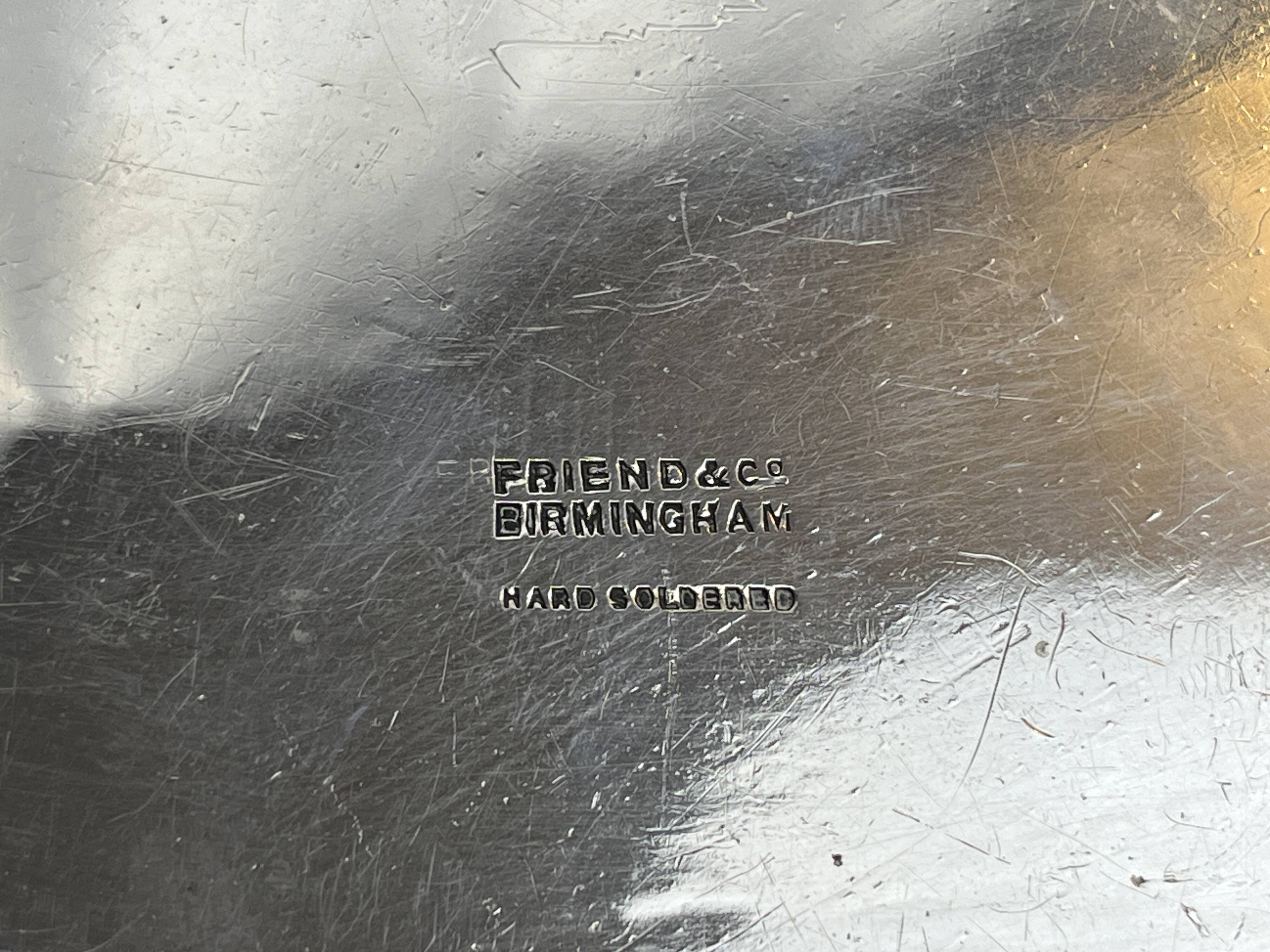 Antique silver-plated metal tray, Cunard Company, England, early 20th century