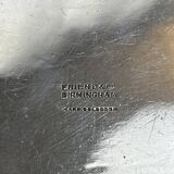 Antique silver-plated metal tray, Cunard Company, England, early 20th century