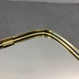 Mid-century modern german rockabilly golden wall mirror, 1970s