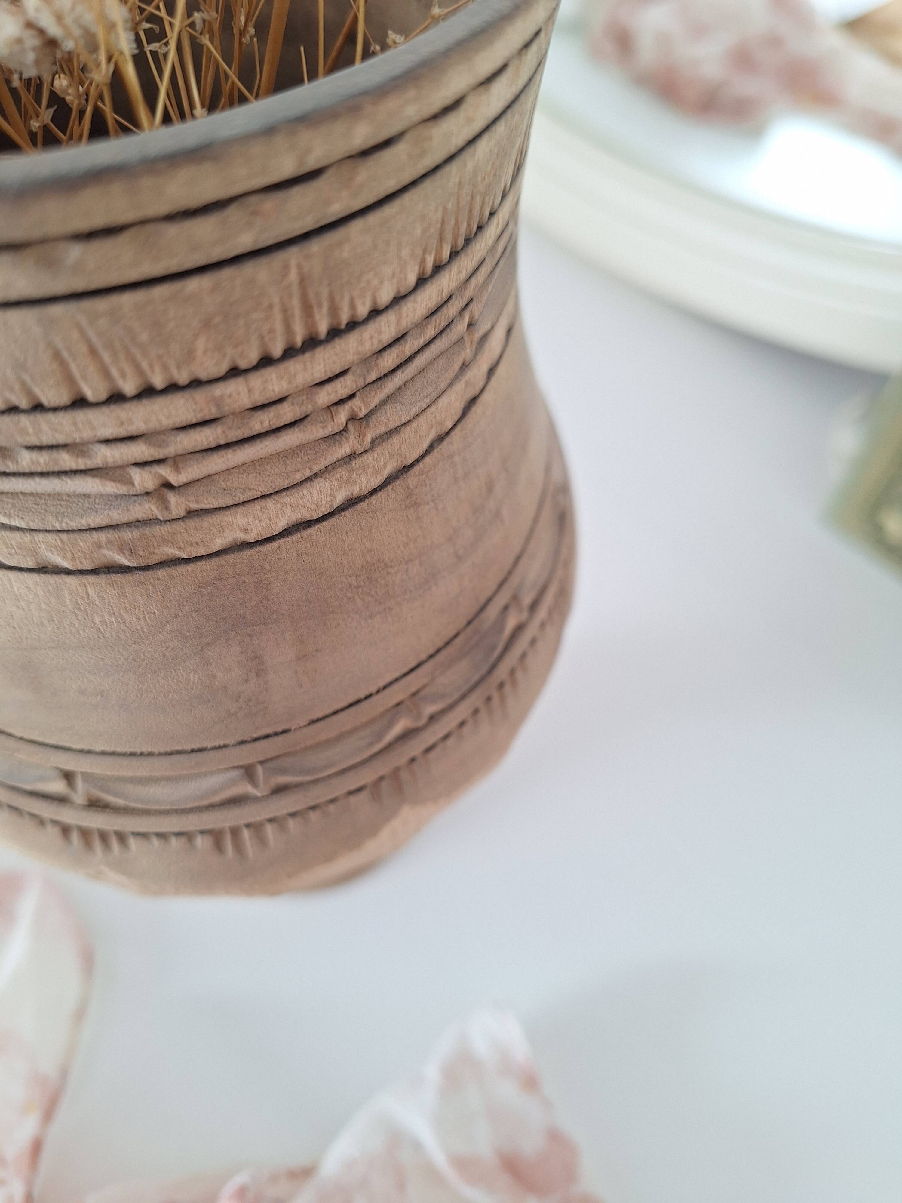 Bowl / Carved wooden vase