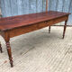 Antique farmhouse table in solid cherry wood with 4 drawers