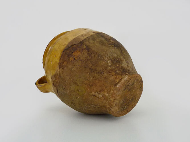 Pot à confit jaune vernissé, sud ouest de la France, Pyrénées XIXème