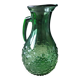 Carafe , pichet , broc à eau en verre vert VEA