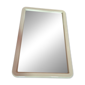 Miroir vintage année 70 grand bord beige 90 sur 60cm