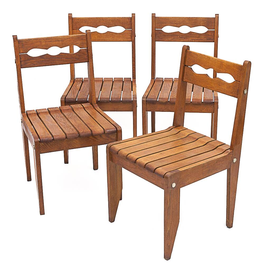 Set of 4 Guillerme and Chambron chairs