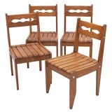 Set of 4 Guillerme and Chambron chairs
