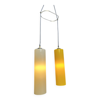 Suspension italienne vintage en verre,