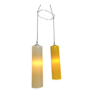Vintage glass Italian pendant light,
