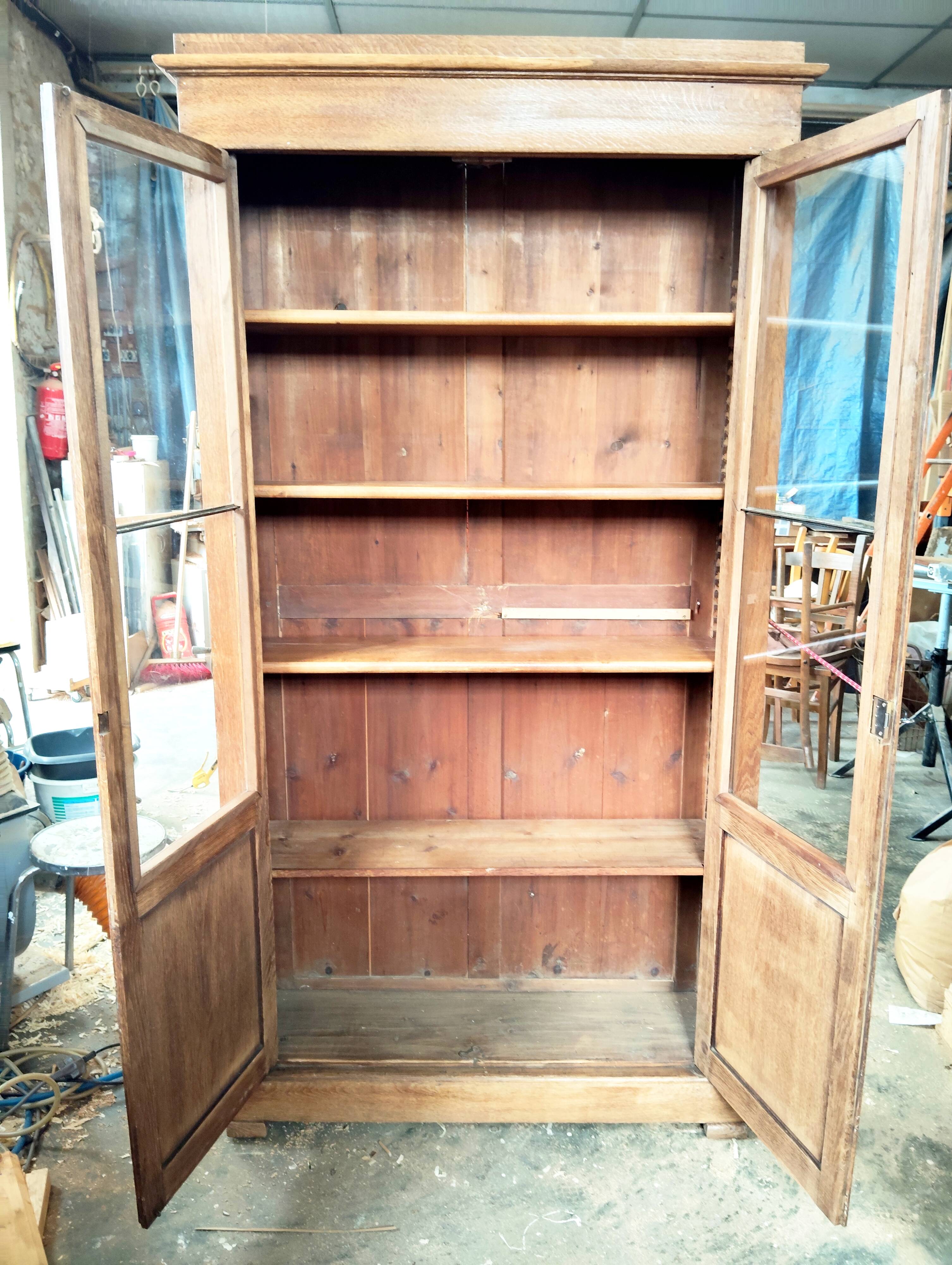 Restored antique library cabinet