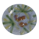 Cherry barbotine plate Salins les Bains 20th century