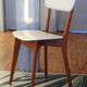 Lot de 3 chaises bois et vinyle