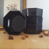 Vintage black Arcoroc ramekins