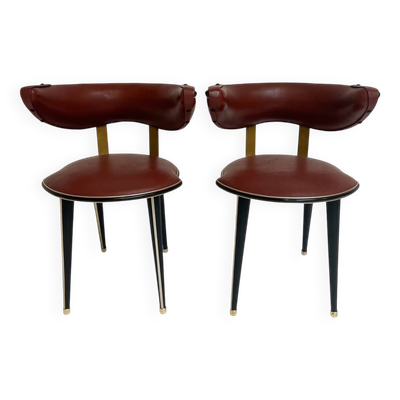 Ensemble de 2 chaises Umberto Mascagni, années 1960