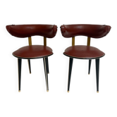 Ensemble de 2 chaises Umberto Mascagni, années 1960