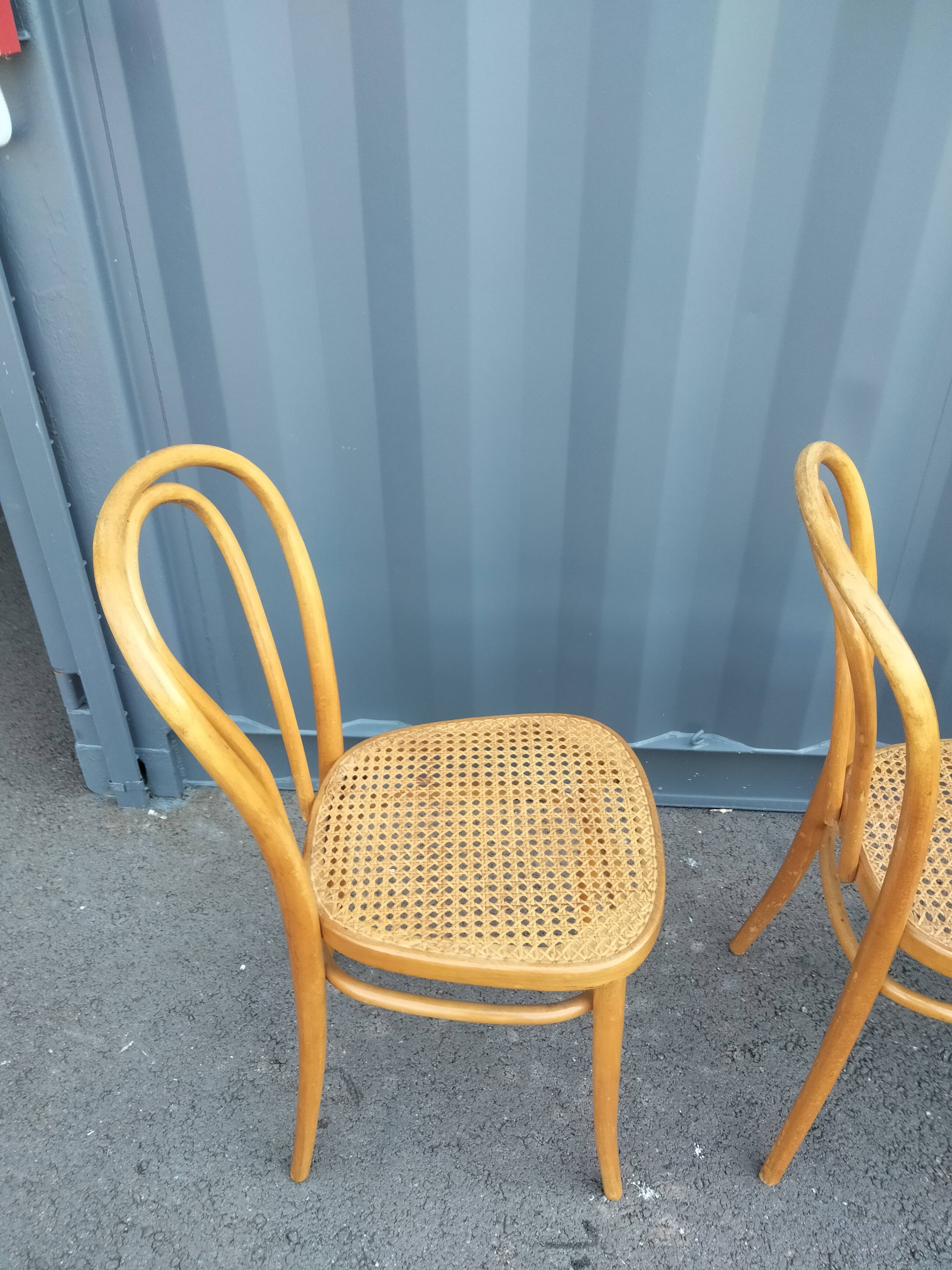 6 vintage cannees chairs old