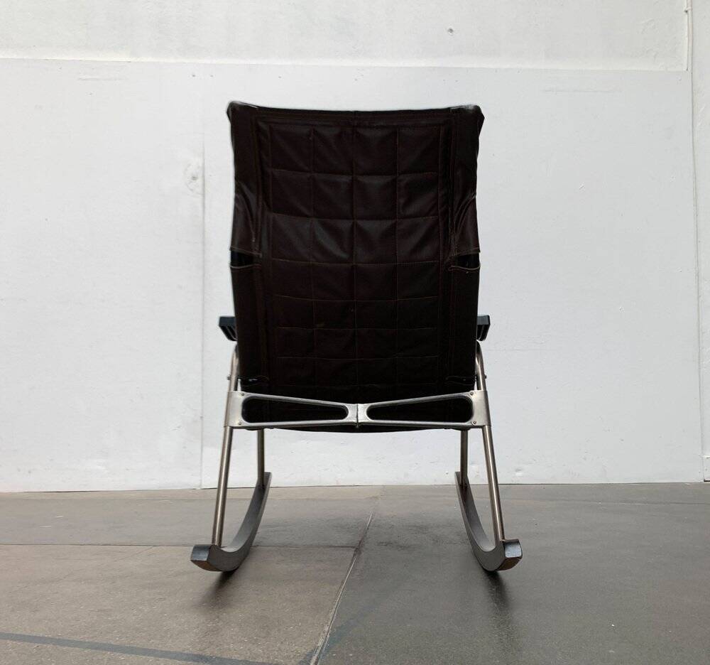 Mid-century Japanese space age folding rocking chair by Takeshi Nii, 1960s