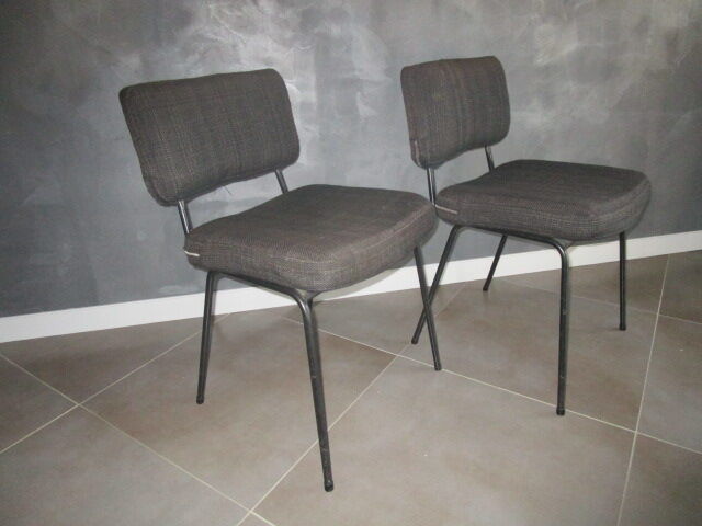 Paire de chaises André Simard-Airborne des années 50