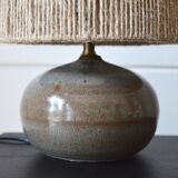 Sandstone and rattan lamp