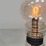 Lampe de table en verre bulle vintage Herbert Proft Glashutte Limburg