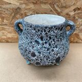 Old Cauldron Pot Tripod Annette ROUX Ceramic Fat Lava 50s #B579