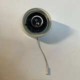 Old oblique wall light in white opaline and plastic fixing base LAMP-7209