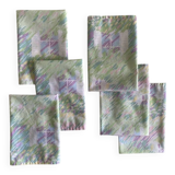 Lot de 10 serviettes pastelles APAC 80's - 43x43 cm - polycoton