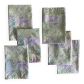 Lot de 10 serviettes pastelles APAC 80's - 43x43 cm - polycoton