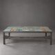 French coffee table in ceramic and steel, circa 1960.