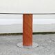 Postmodern dining table in leather and glass by Giancarlo Vegni for Fasem.