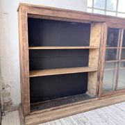 XXL industrial sideboard with glass doors