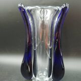 Imposing & massive crystal vase Jaroslav Svoboda Karlov Czech Republic art glass