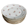 Porcelain dessert plates flowers