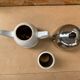 Old teapot salam thé guy degrenne white ceramic + stainless steel vintage
